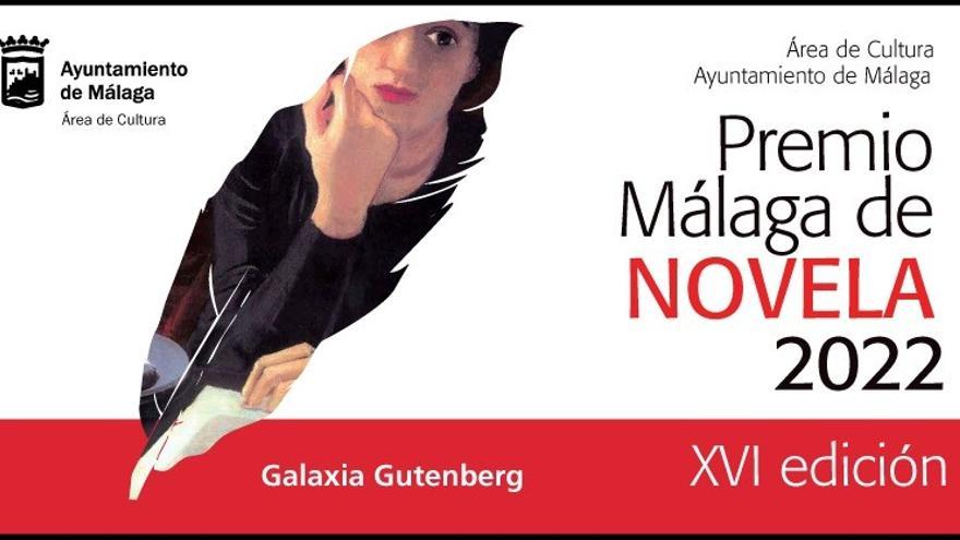 Cartel del premio de novela Ciudad de Málaga
