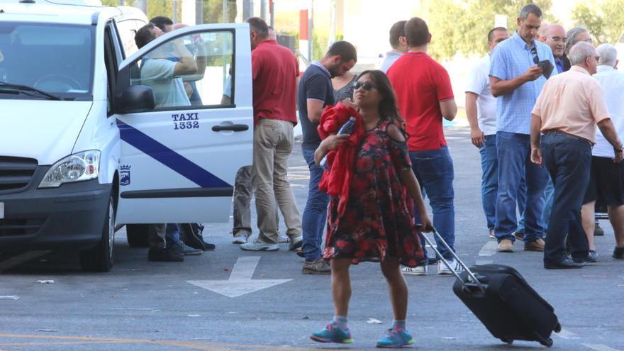 La huelga de taxis en la Feria de Málaga