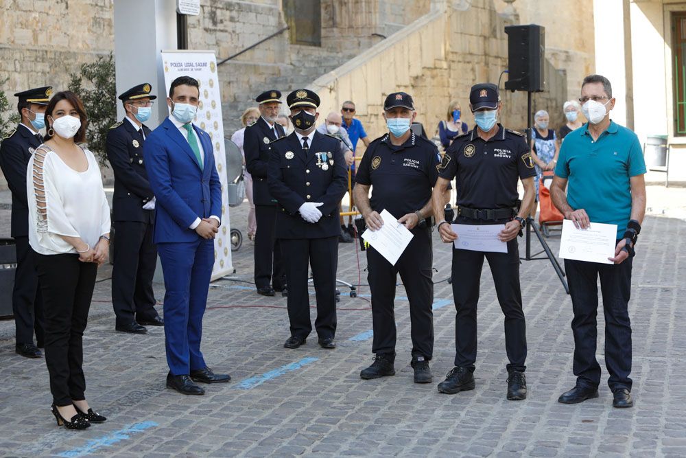 Acto institucional de la Policía Local en Sagunt.