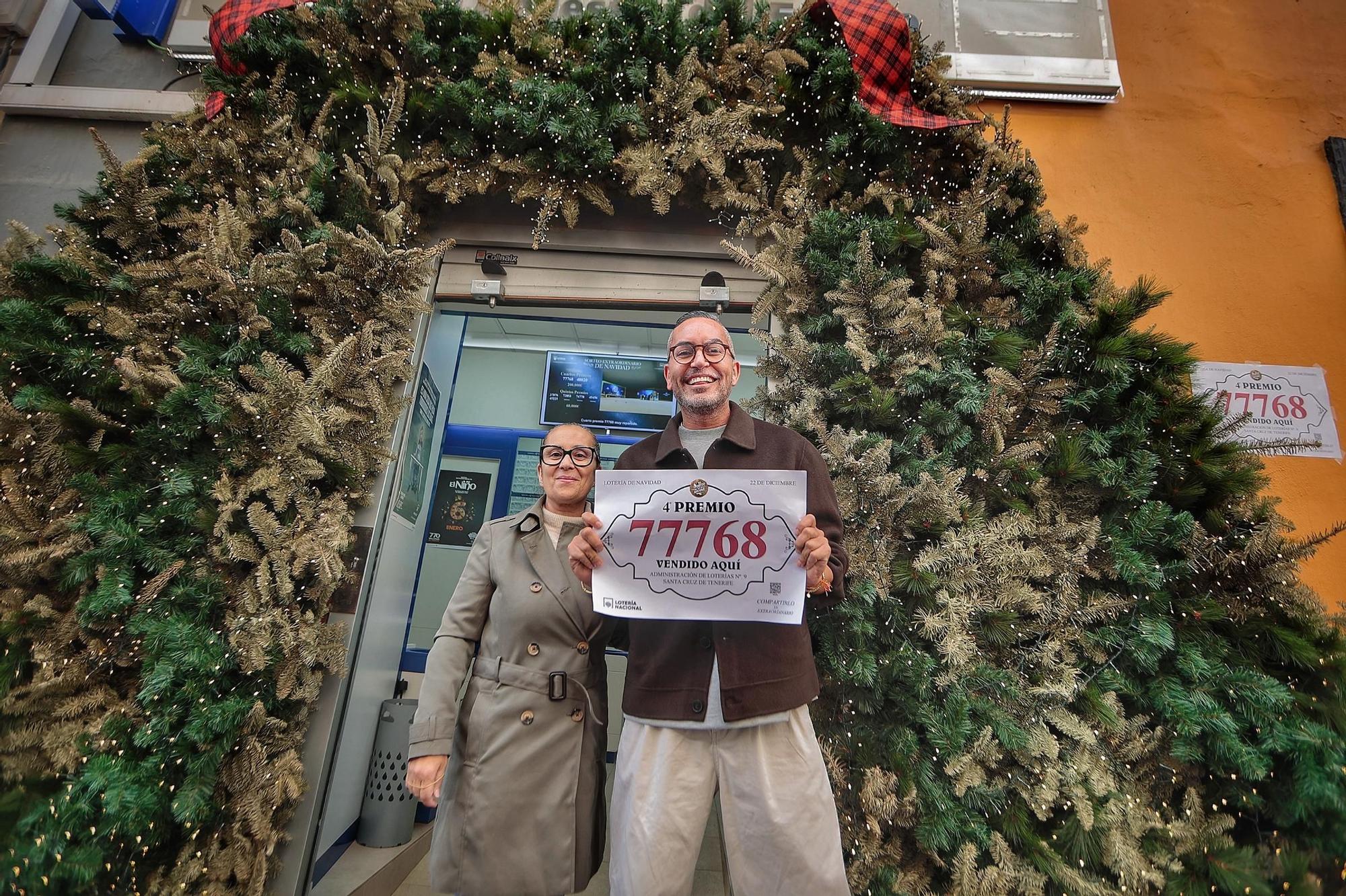 Celebración de un cuarto premio en Santa Cruz de Tenerife