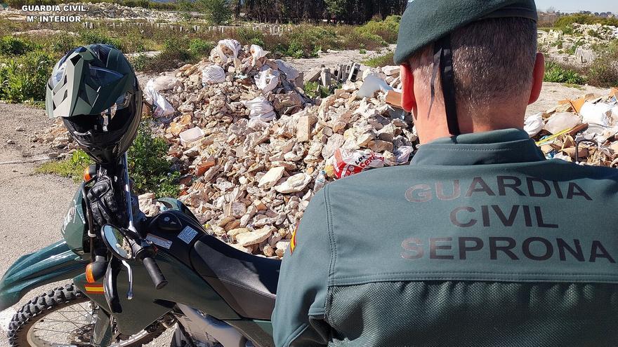Cinco investigados por emplear residuos sin tratar en una obra civil en Xàtiva