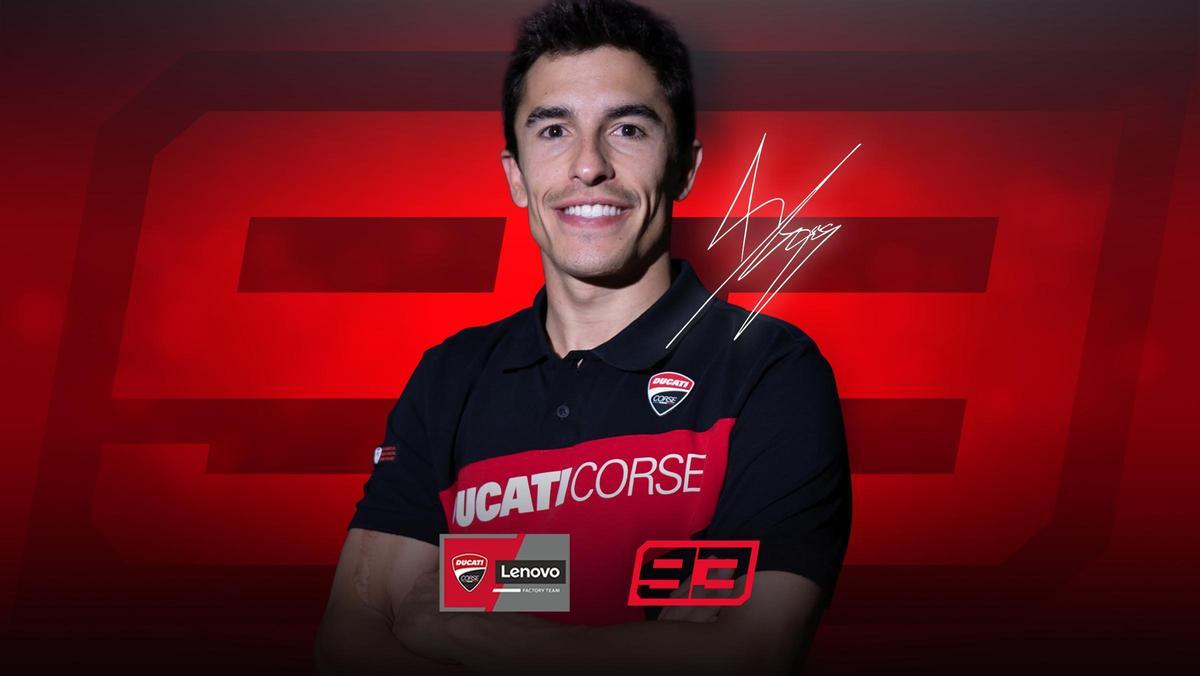 Así ha anunciado, hoy, Ducati el fichaje de Marc Márquez.