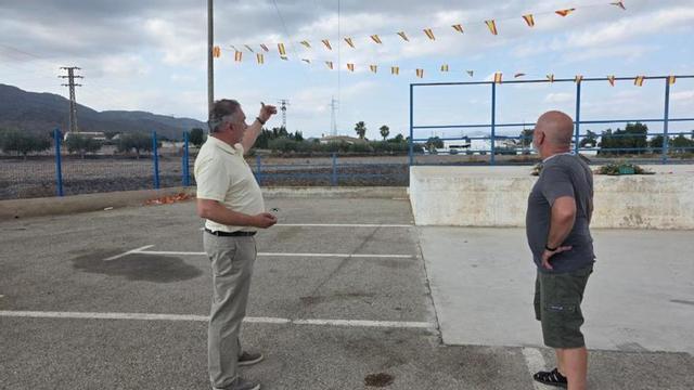 Parte del terreno que ocupará el futuro pabellón multiusos.
