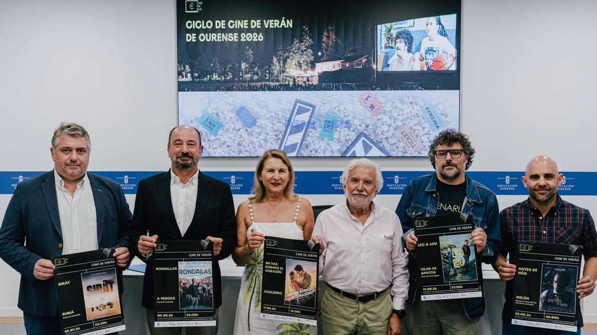 La presentación de 'Cine na Rúa', este viernes en la Diputación de Ourense.