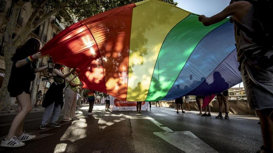 Gay Pride in Palma de Mallorca: Demonstration am 28.6.2021.