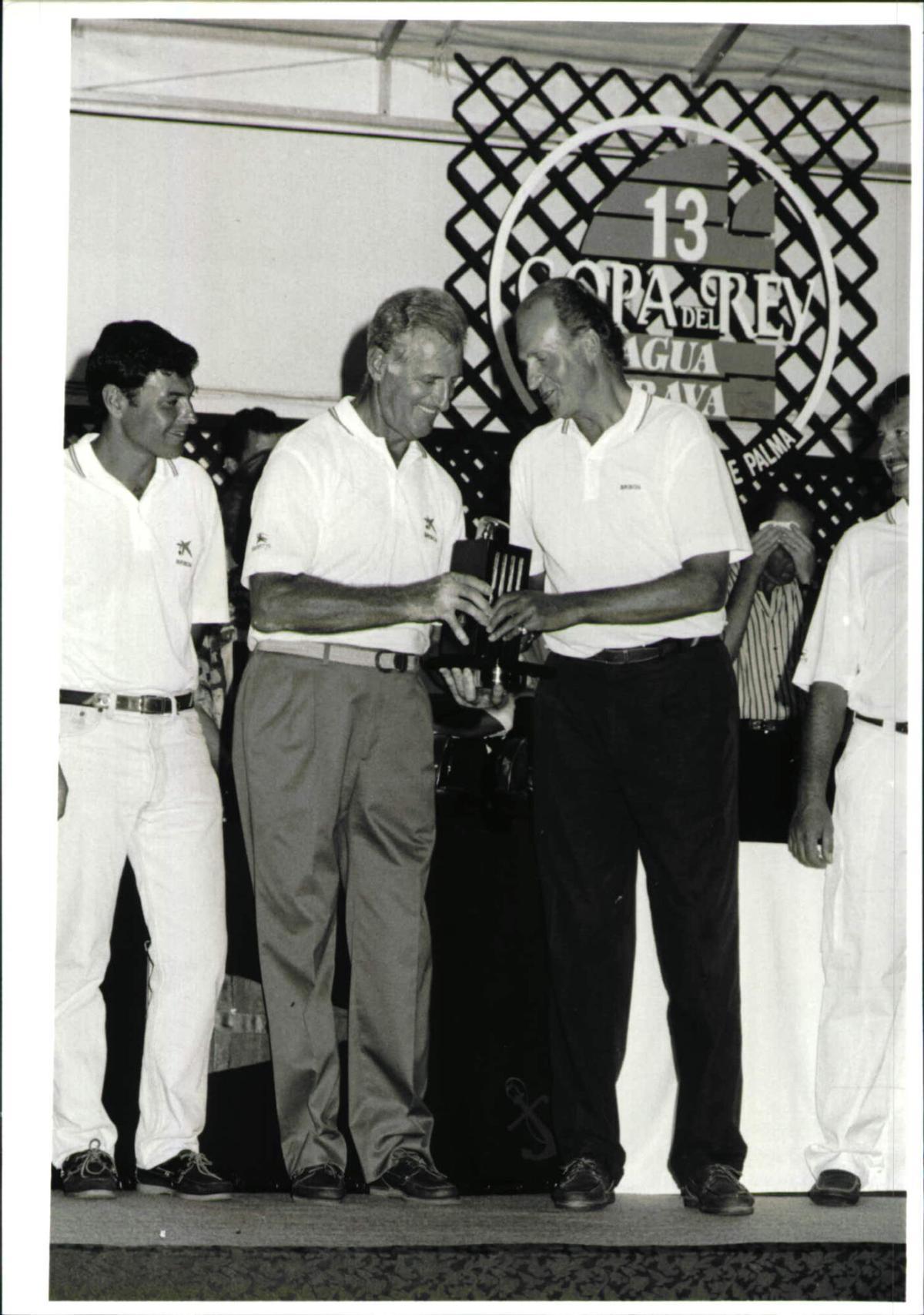 José Cusí en la Copa del Rey de Palma con el rey Juan Carlos I