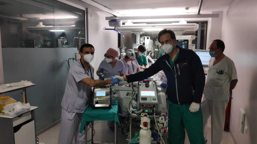 Traslado interhospitalario de paciente ECMO para trasplante pulmonar entre la Arrixaca y La Fe, de Valencia.