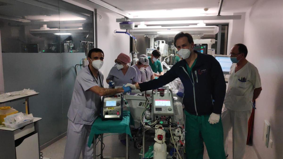 Traslado interhospitalario de paciente ECMO para trasplante pulmonar entre la Arrixaca y La Fe, de Valencia.