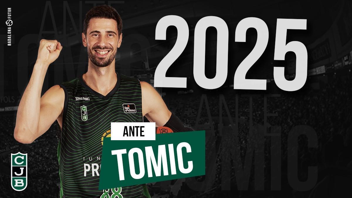 El Joventut amplia el contracte d’Ante Tomic fins al 2025