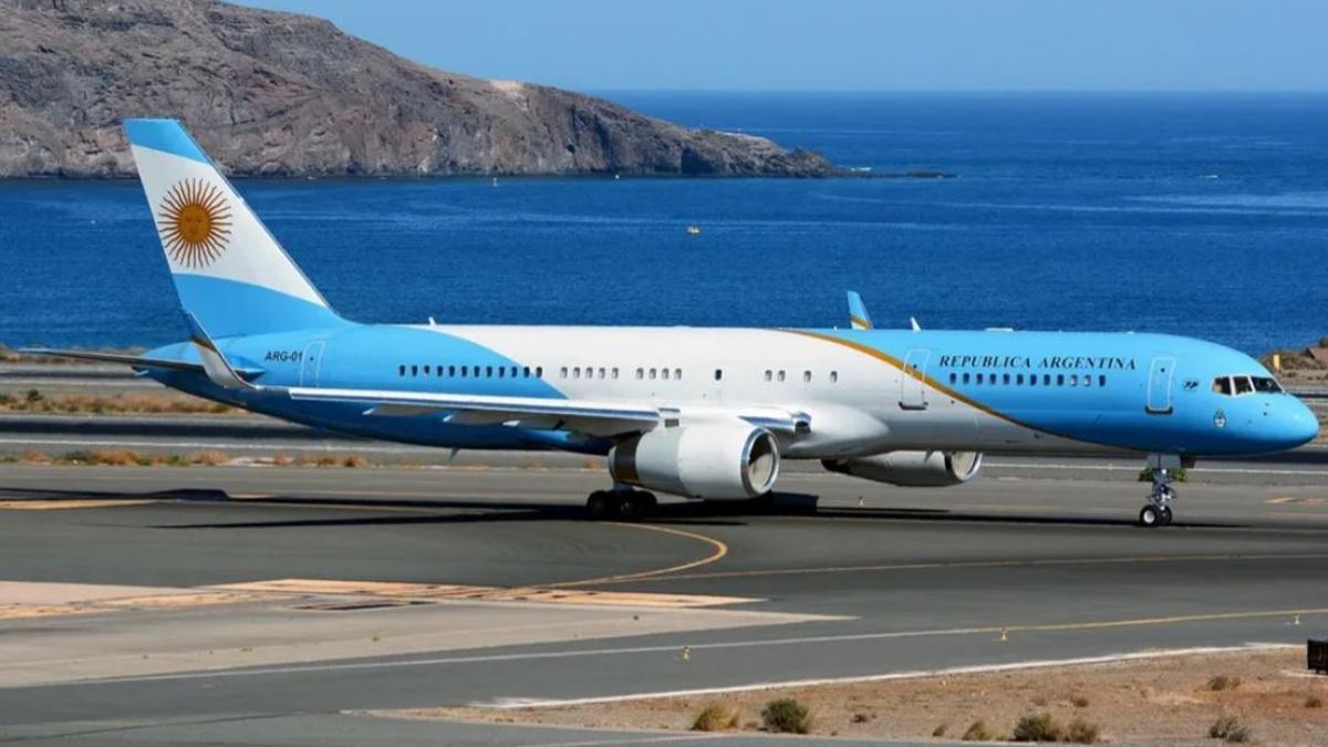 El avion presidencial argentino ARG 01.