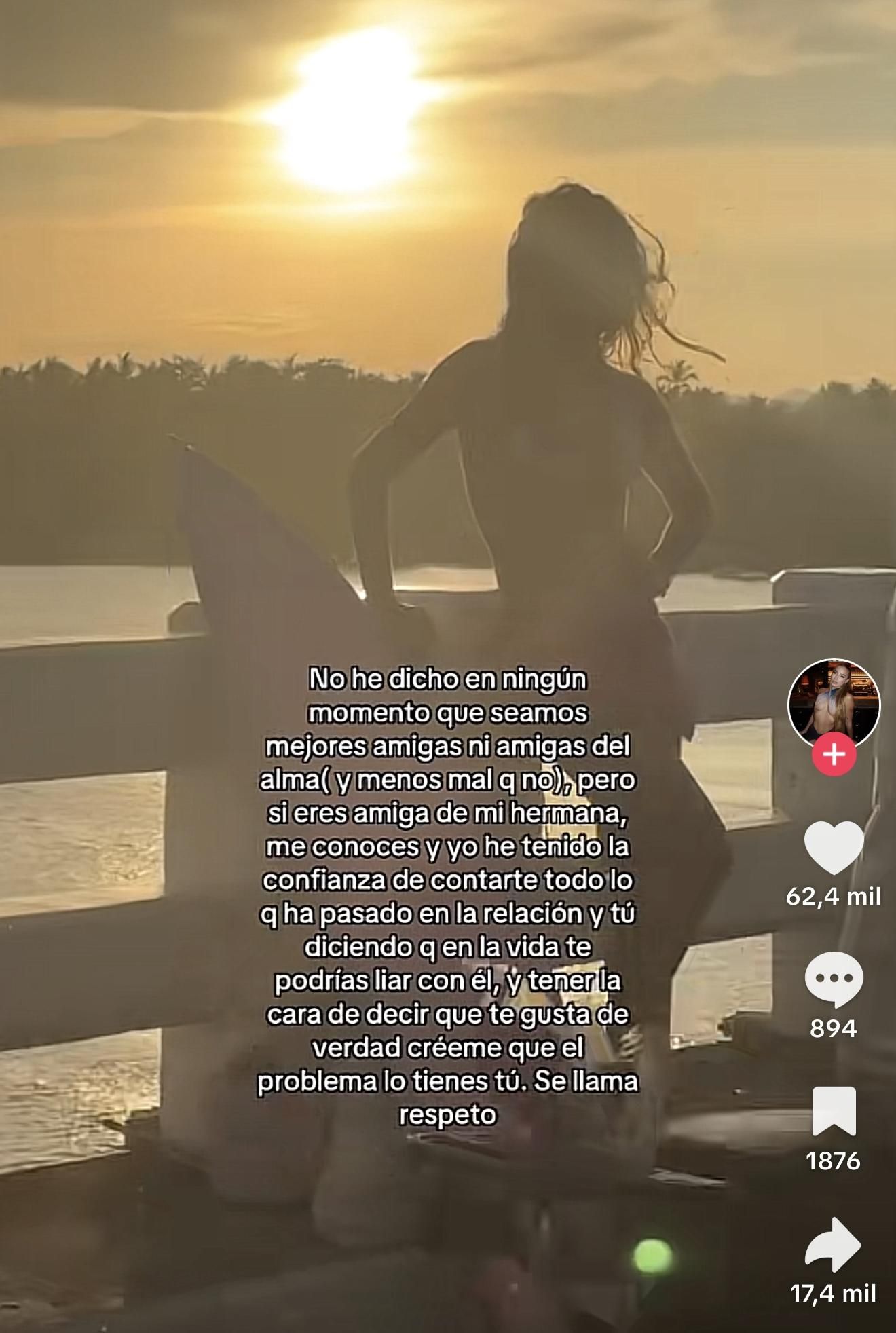 Sofia Surferss contestando a Fabiana Sevillano y lo borra a las horas