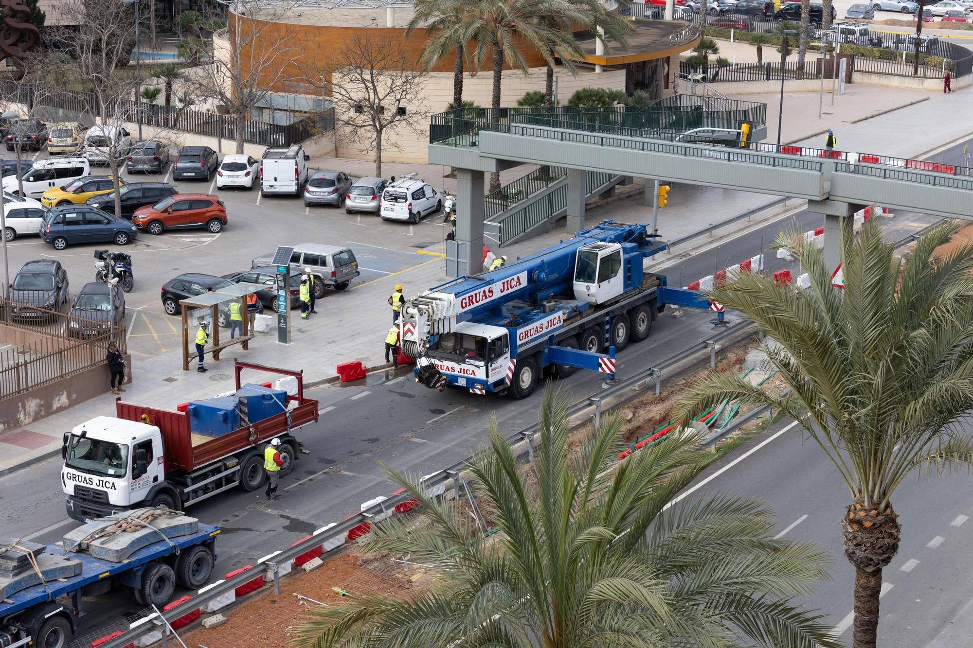 Galería: Así han sido los trabajos de reparación del puente de la E-10 de Ibiza