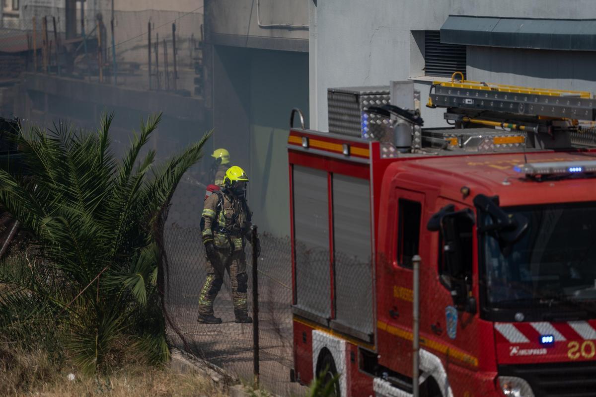 Actuación de los bomberos, en Capellanías.