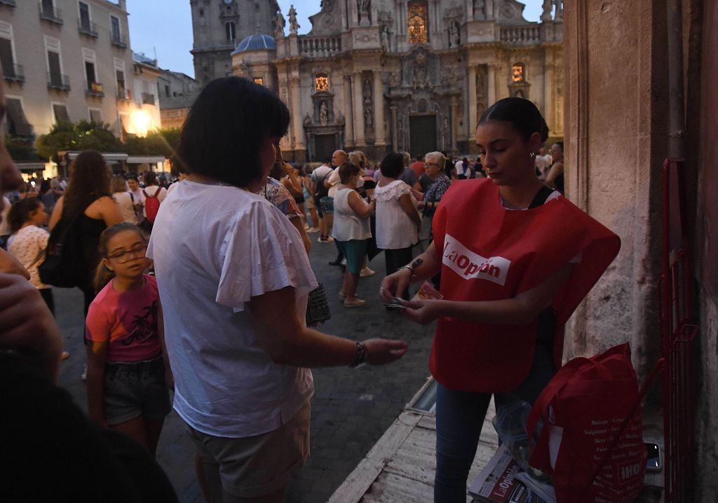 Romería de Murcia: Misa previa y primer tramo del recorrido