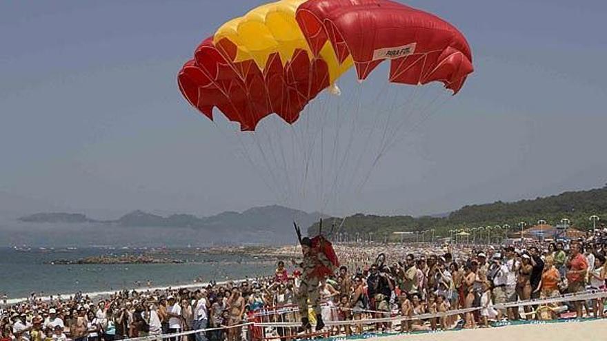 Acrobacias sobre una multitud