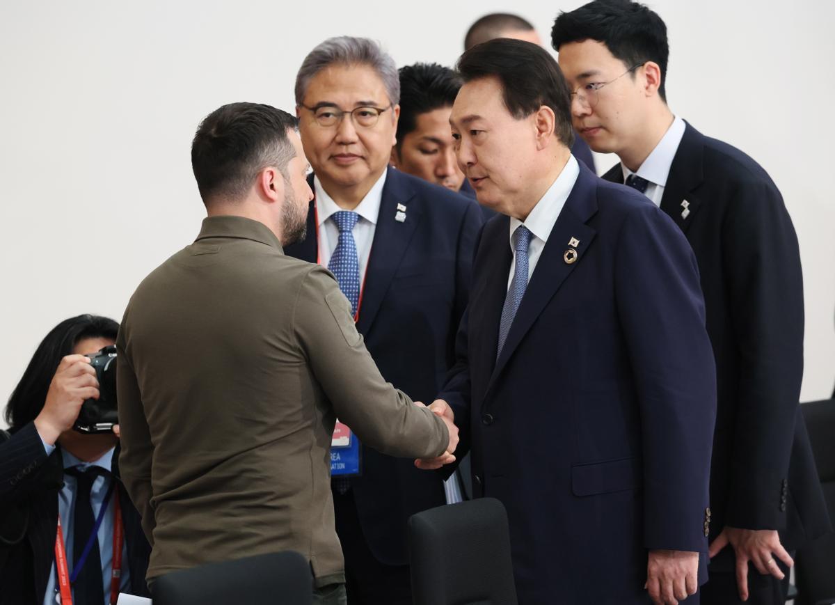 Zelenskiy en  la cumbre de líderes del Grupo de los Siete (G-7) en Hiroshima