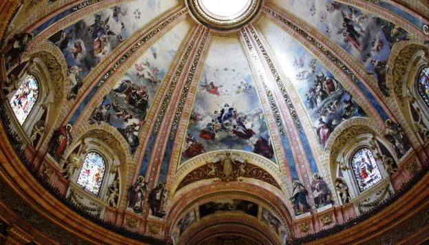 Gajo central de la cúpula de San Francisco el Grande de Madrid, la obra de restauración con la que se dio a conocer en su juventud.