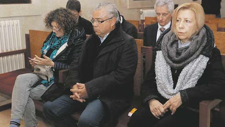 El banquillo de los acusados, ayer en la sección primera de la Audiencia de Palma.