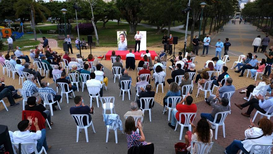 Acto de Juan Espadas en el Parque de Huelin