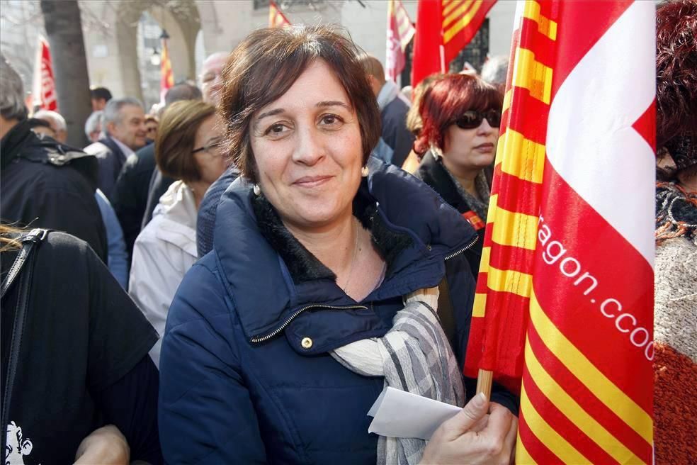 Protesta en Zaragoza contra la caída de los salarios