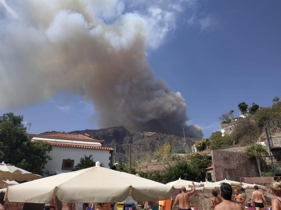 Perspectivas del incendio de Valleseco 17-08-19