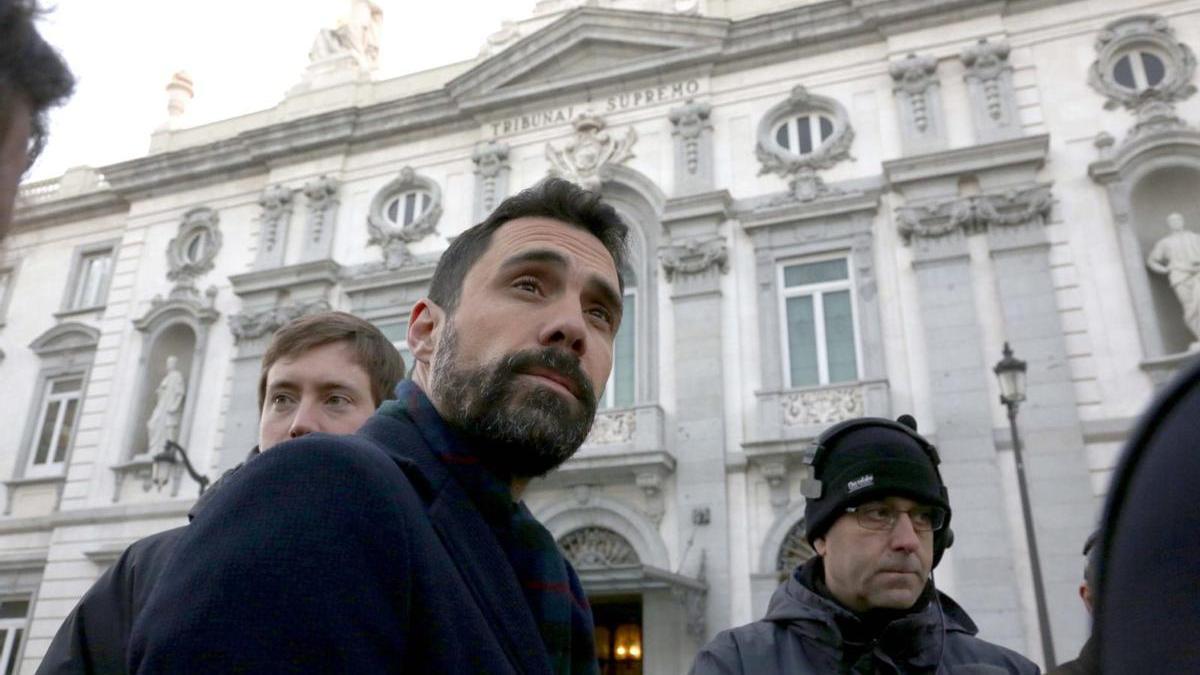 L’expresident del Parlament Roger Torrent quan era jutjat pel Tribunal Suprem, el 2019. | DAVID CASTRO