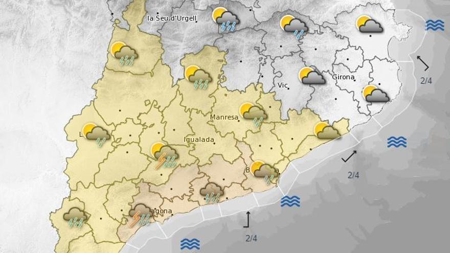 Alerta per pluja intensa a la Catalunya central aquest dissabte