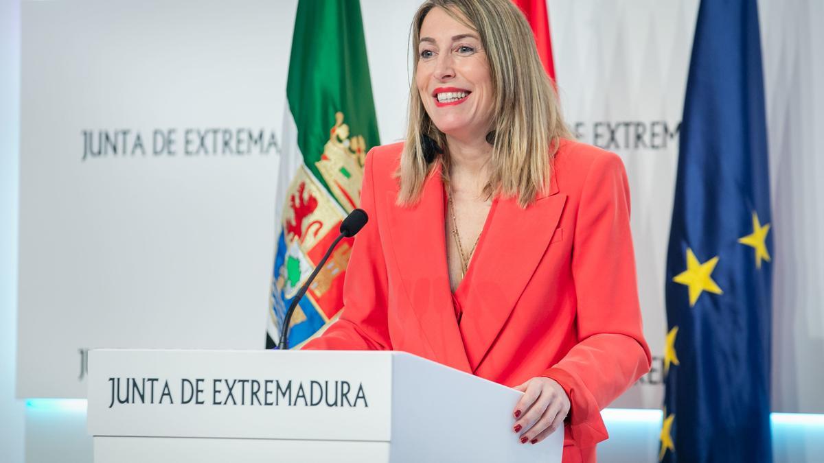 La presidenta de Extremadura, María Guardiola, en una imagen de archivo.