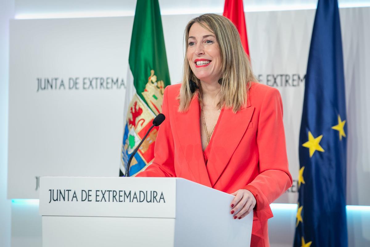 La presidenta de Extremadura, María Guardiola, en una imagen de archivo.