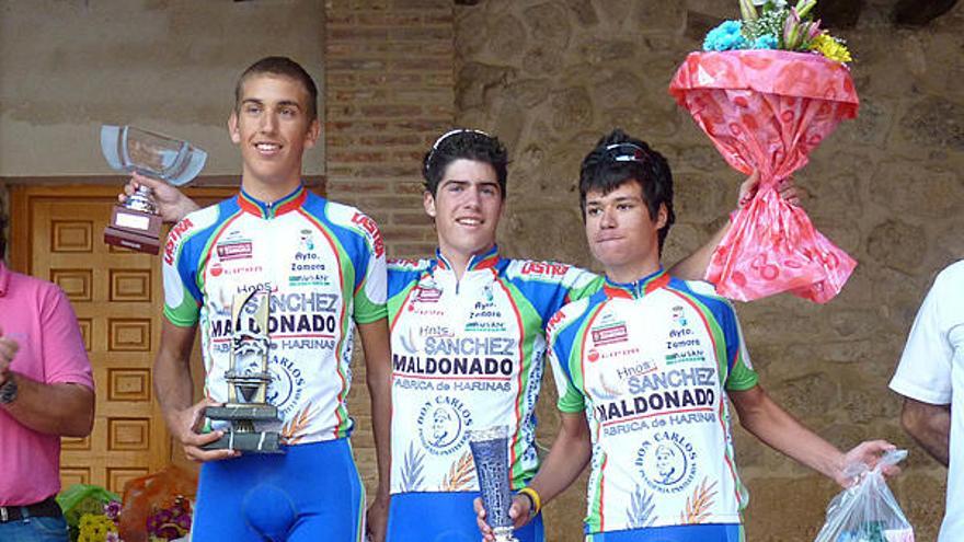 Ismael Martín, David Prieto y Sergio Martínez, del Harinas Sánchez Maldonado.