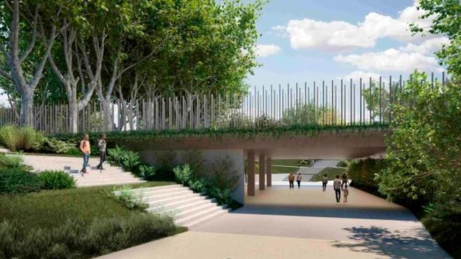 Así será la pasarela que permitirá entrar al parque de la Ciutadella desde Wellington