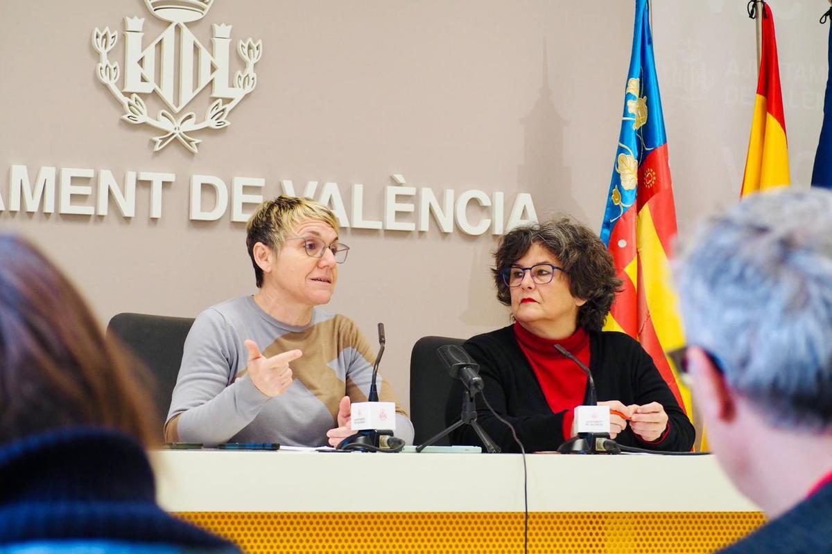 Papi Robles y Lluïsa Notario en la rueda de prensa de este martes