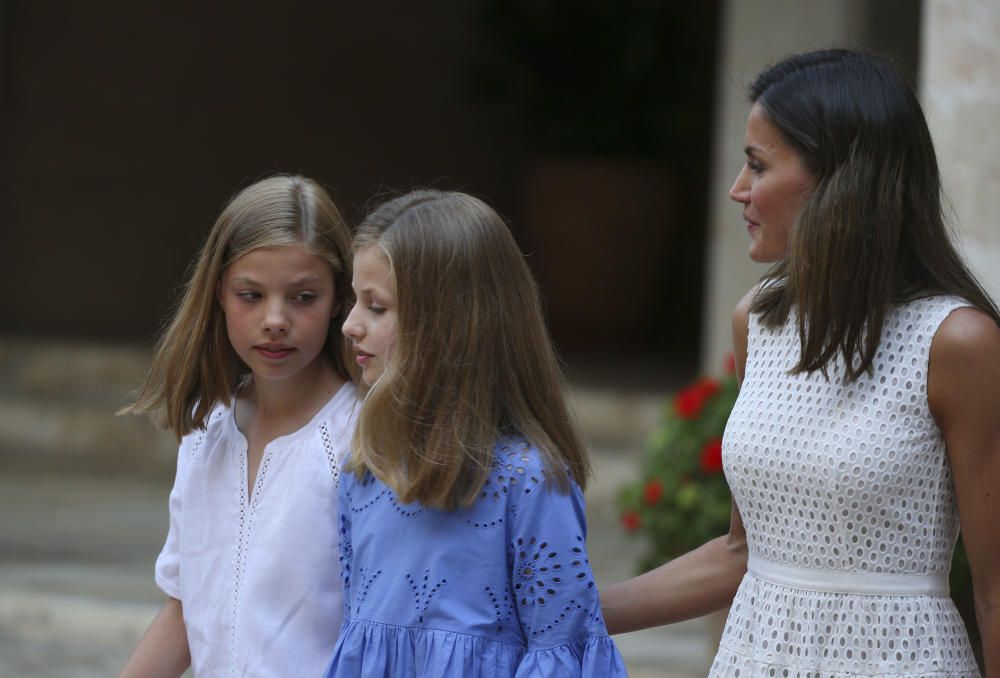 Posado de la Familia Real en el palacio de la Almudaina de Palma