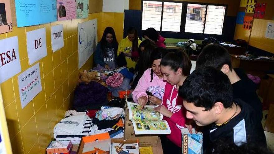 Mesa de troco en una edición anterior en el instituto. // G.N.