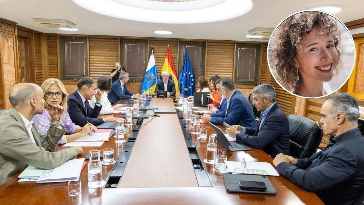 Consejo de Gobierno; en redondo, Ana Padrón Brito, nueva directora del ICI