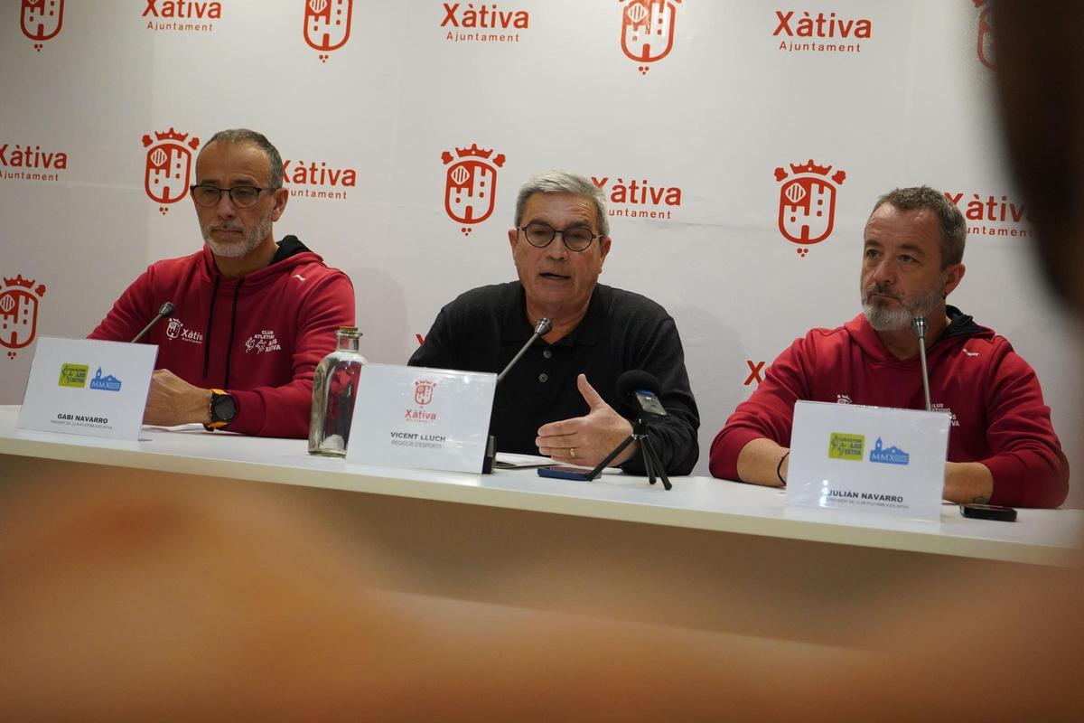 Presentación de la XXI Mitja Marató de Xàtiva, este martes.