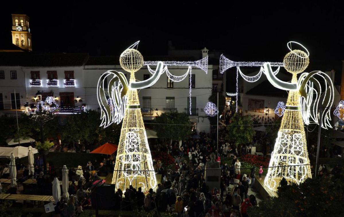 Inauguración en 2021 del alumbrado en Marbella.  | L. O.