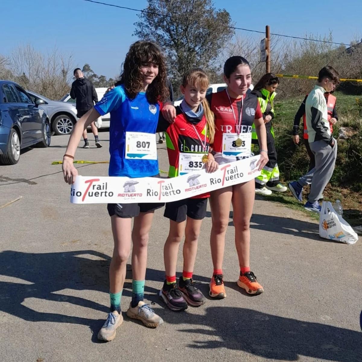 El podio infantil femenino.