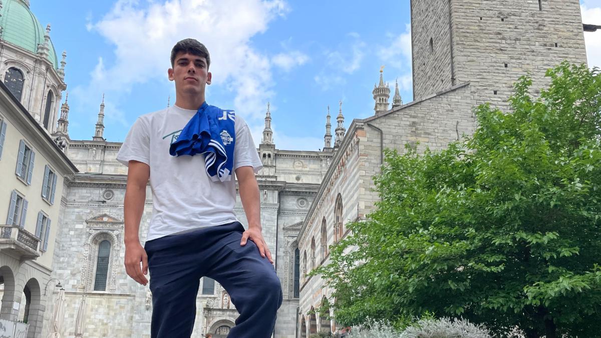 Álex Valle, durante su entrevista con SPORT en Como