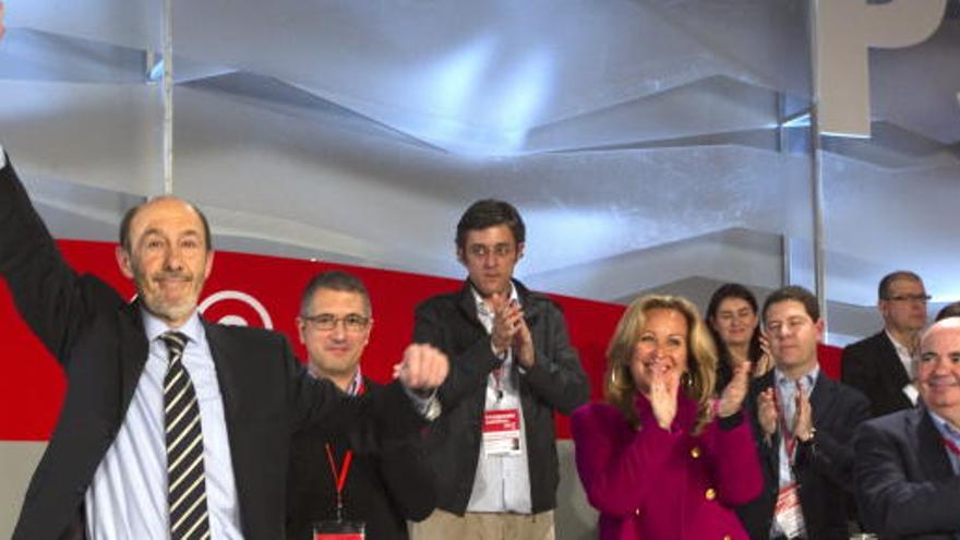 Alfredo Pérez Rubalcaba durante el Congreso del PSOE de Sevilla.