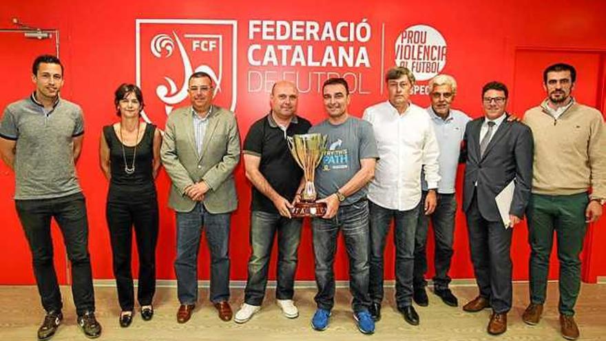 Els representants dels equips i de la federació en la reunió d&#039;ahir