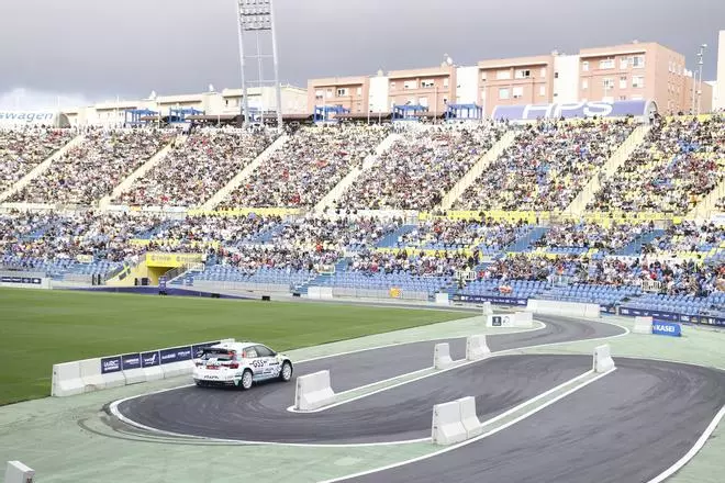 Exhibición en el Estadio de Gran Canaria en la Súper Especial del Rally Islas Canarias