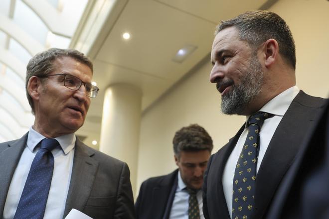 Feijóo vaticina que el relleu de Mazón «sortirà bé» i Vox avisa: «No tenim por d’eleccions»