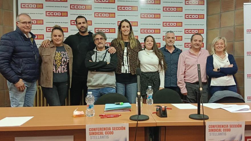La nueva ejecutiva de CCOO en Stellantis Figueruelas, que está liderada por Lydia Silva.