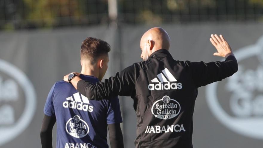 Emre Mor y Cardoso, en A Madroa (archivo). // R. Grobas