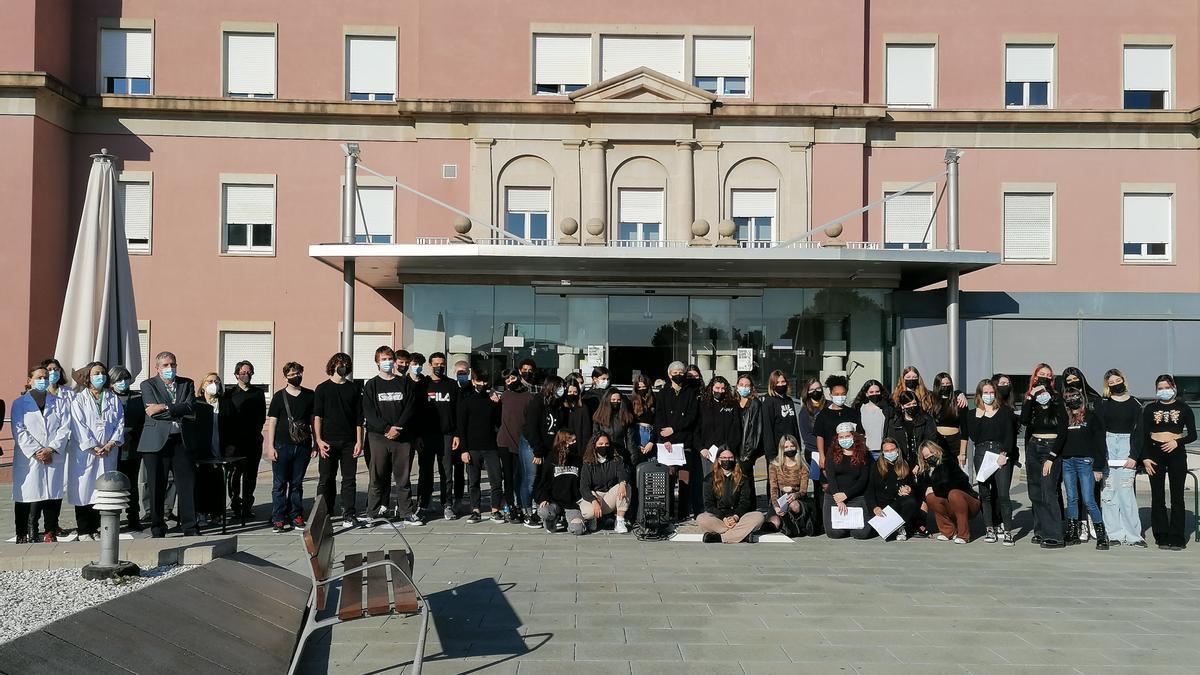 Nadales a la plaça de l'Hospital de Figueres per als malalts i professionals sanitaris