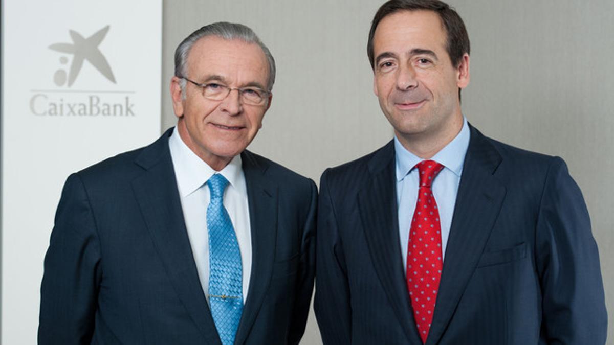 Isidre Fainé y Gonzalo Gortázar, de CaixaBank.