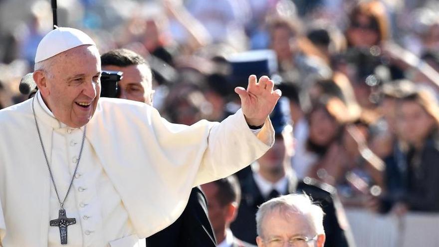 El Papa en la Plaza de San Pedro del Vaticano.