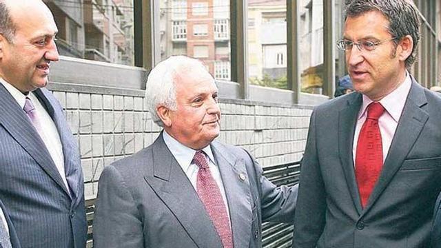 Alberto Núñez Feijóo (dcha.), José Luis Baltar y Rogelio Martínez.  // Jesús Regal