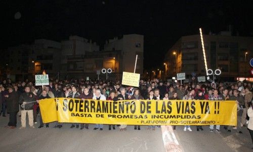 Manifestación a favor del soterramiento